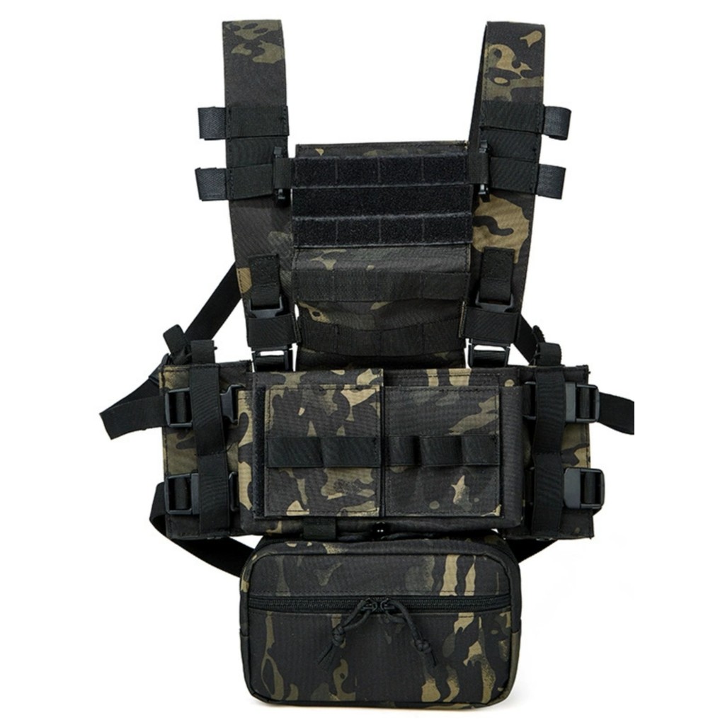 Selo selo wargame leve combate abdômen colete MK3 tático peito pendurado versão atualizada instalado MOLLE placa de prot