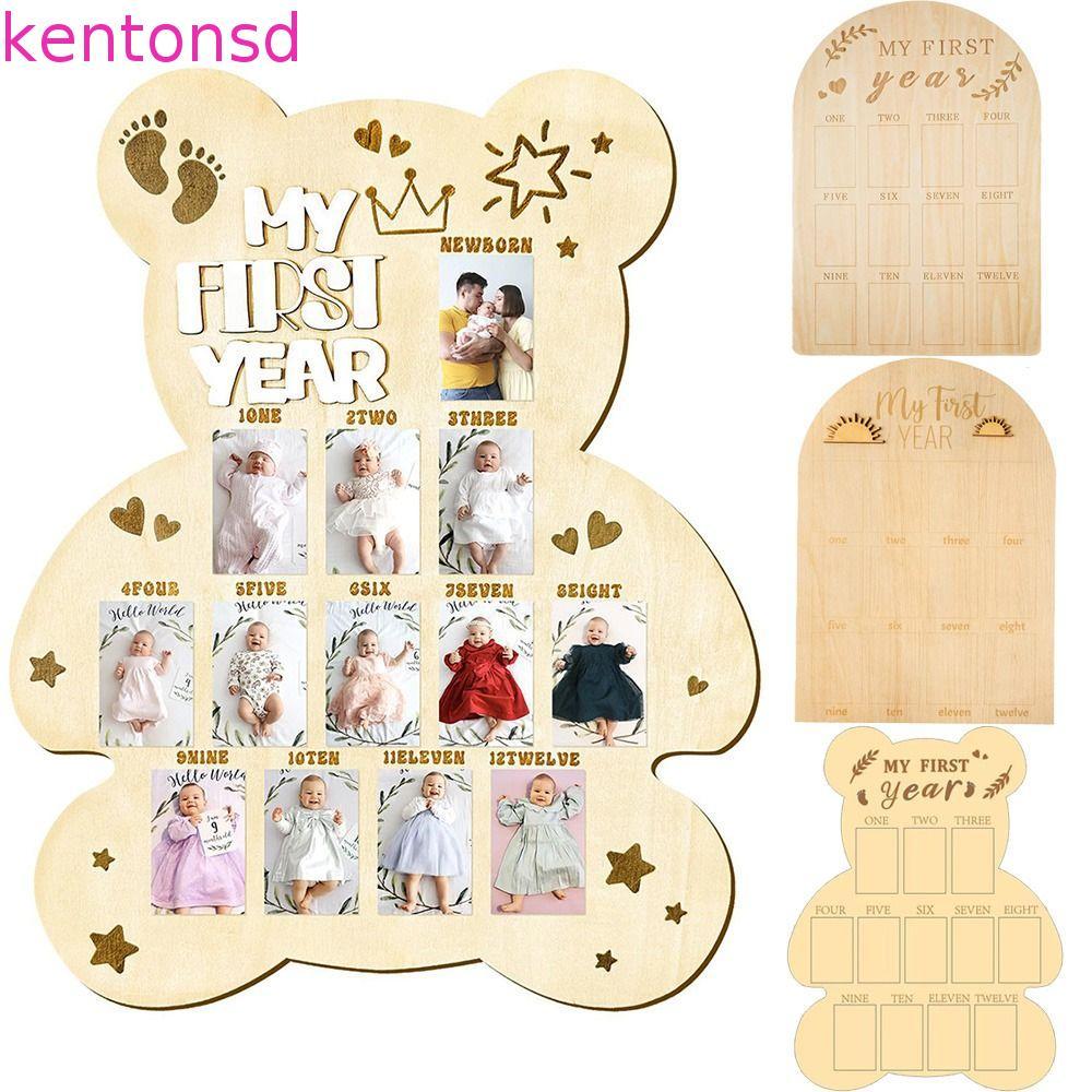 Moldura Para Fotos KENTONSD Baby Milestone , Quadro Fotográfico Exibição Do Primeiro Ano De 12 Meses , Pendurável