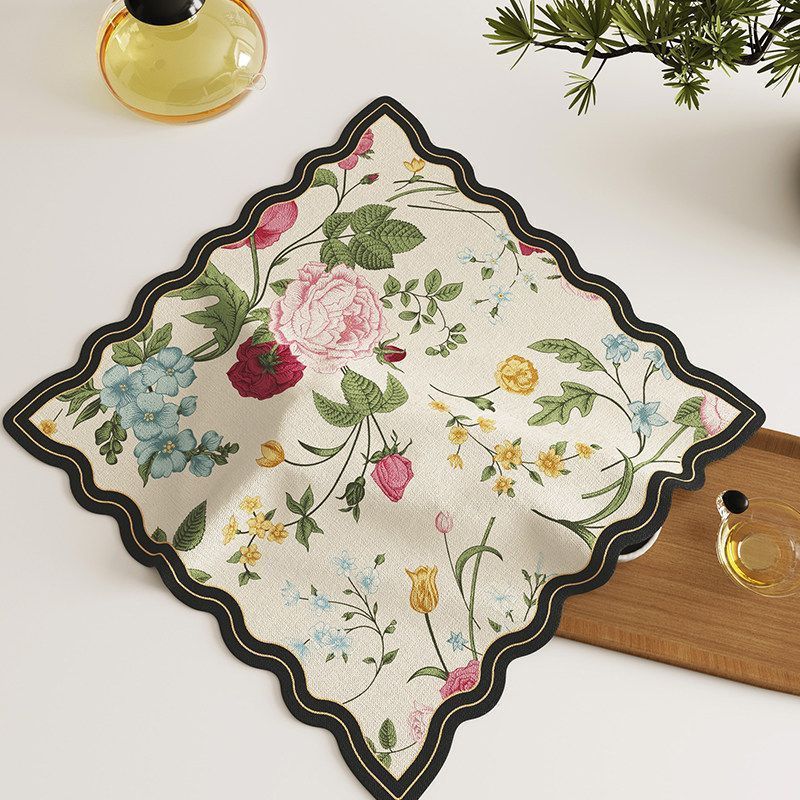 Novo estilo chinês capa de mesa de chá pano sala de chá bandeja de chá capa anti-poeira toalha de mesa de cabeceira almo