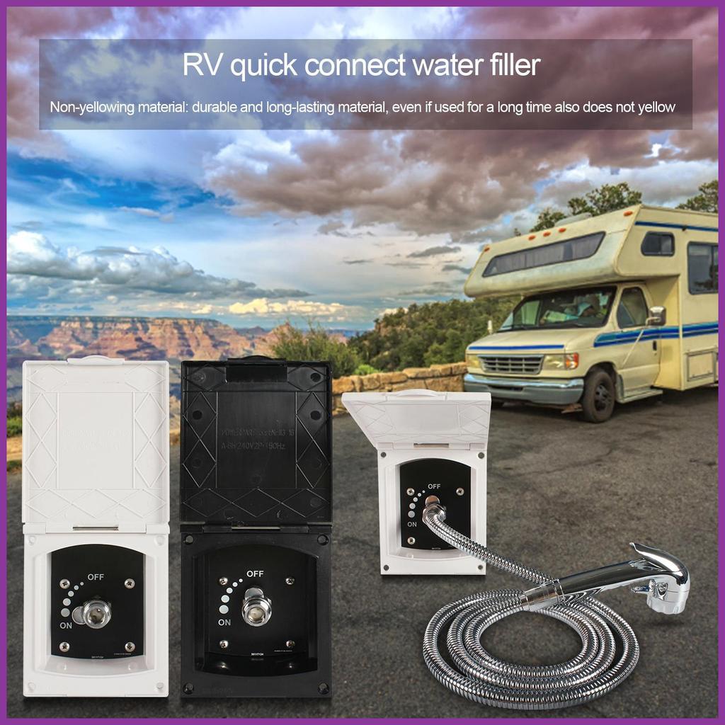 Kit De Caixa De Chuveiro Externa Para Exterior , Mangueira De Torneira De Metal Macio Com Cabeça , Conexão Rápida , Válv