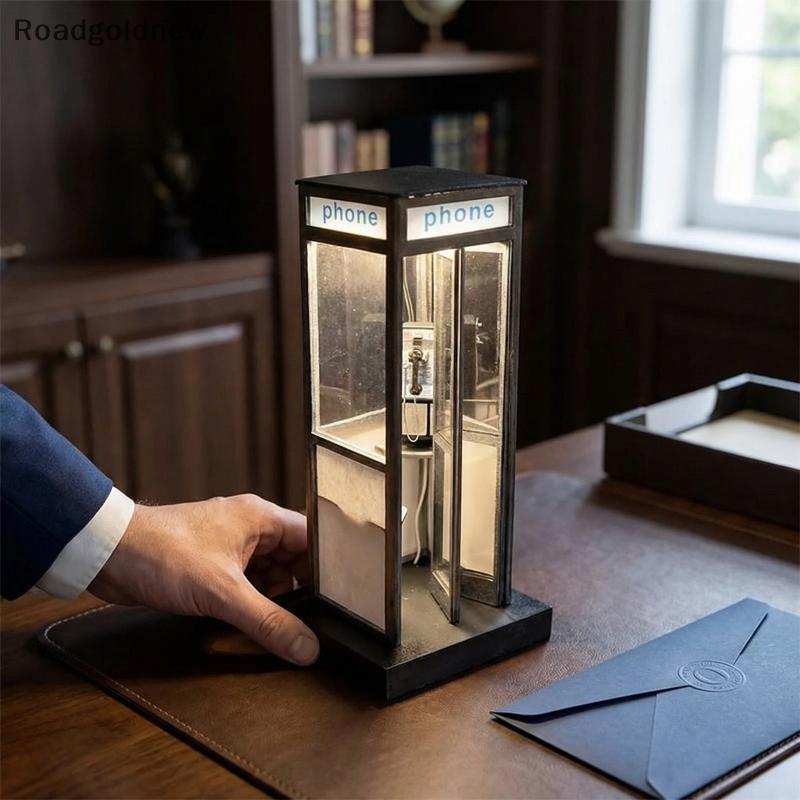 RGN Retro Vintage Phonebooth Lâmpada Alta Cabine Britânica Luz De Mesa Decorativa Noite Para Hotel Sala Estudo Escritóri