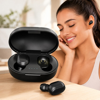 A6S Fone de Ouvido Bluetooth Sem Fio TWS com Estojo de Carregamento Microfone Integrado