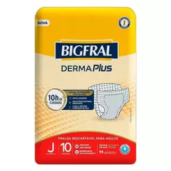 Fralda Bigfral Derma Plus Juvenil - 8 Pacotes c/ 10 Fraldas