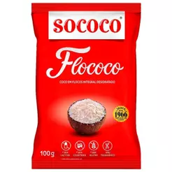 Coco Sococo em Flocos 100g - Embalagem com 24 Unidades