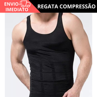 Camisa Compressão Masculina Cinta Modeladora Camiseta Camiseta Regata Modeladora Camiseta de Compressão Elastica