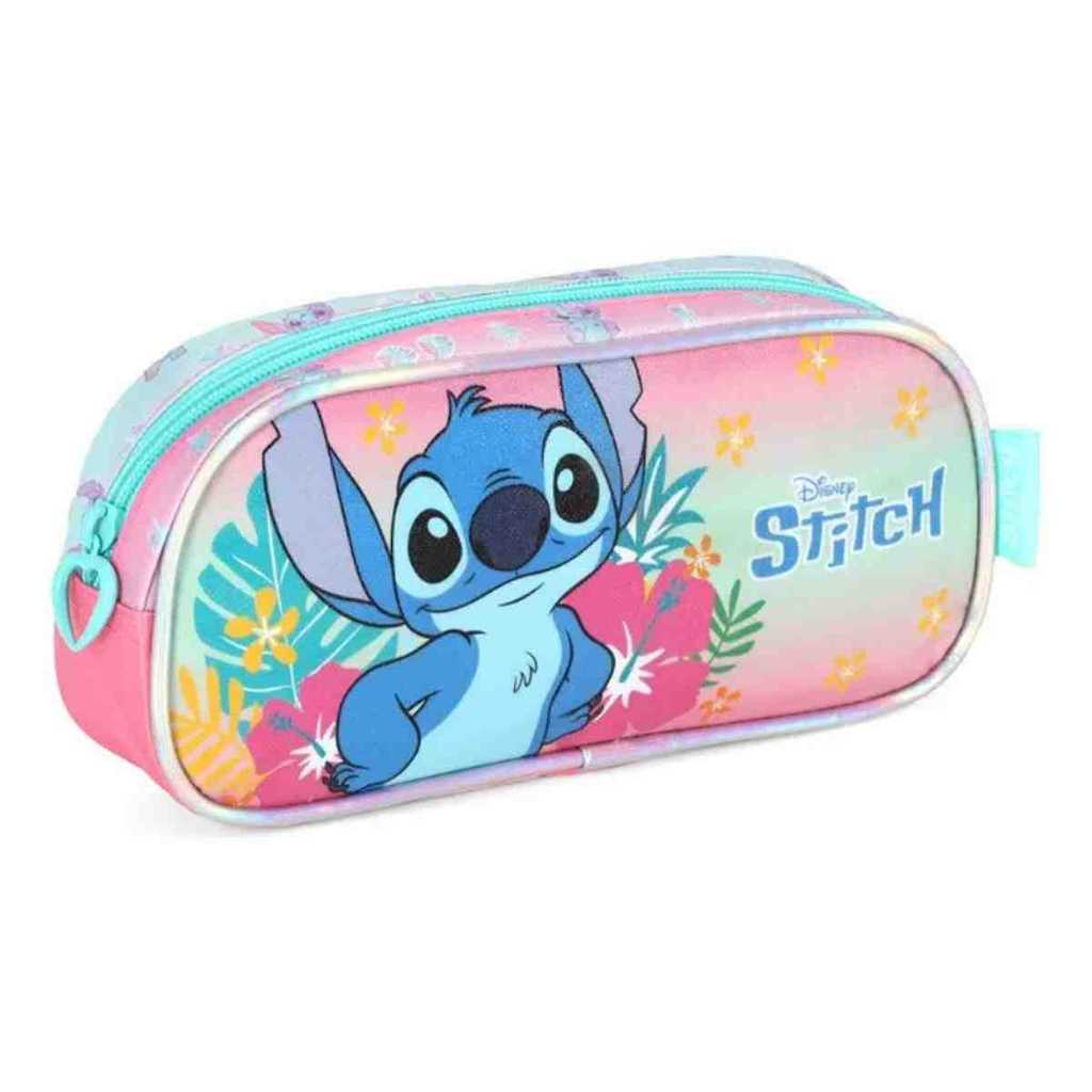 Estojo Escolar Luxcel Stitch Rosa EI42384SC0300UN