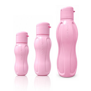 Kit 3 Garrafas de Água Squeeze Top Ware Rosa
