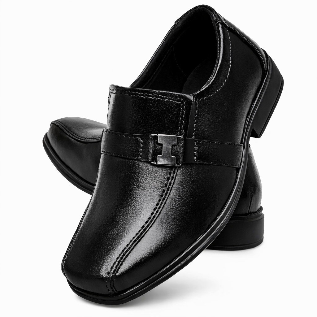 Sapato Social Infantil Masculino Elegante Confortável Antiderrapante