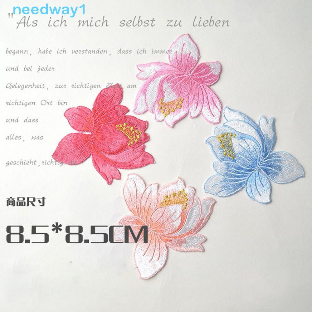 NEEDWAY Bordado Applique Colorido Novo Costura Patch De Ferro Em Crachá Flor Fantasia