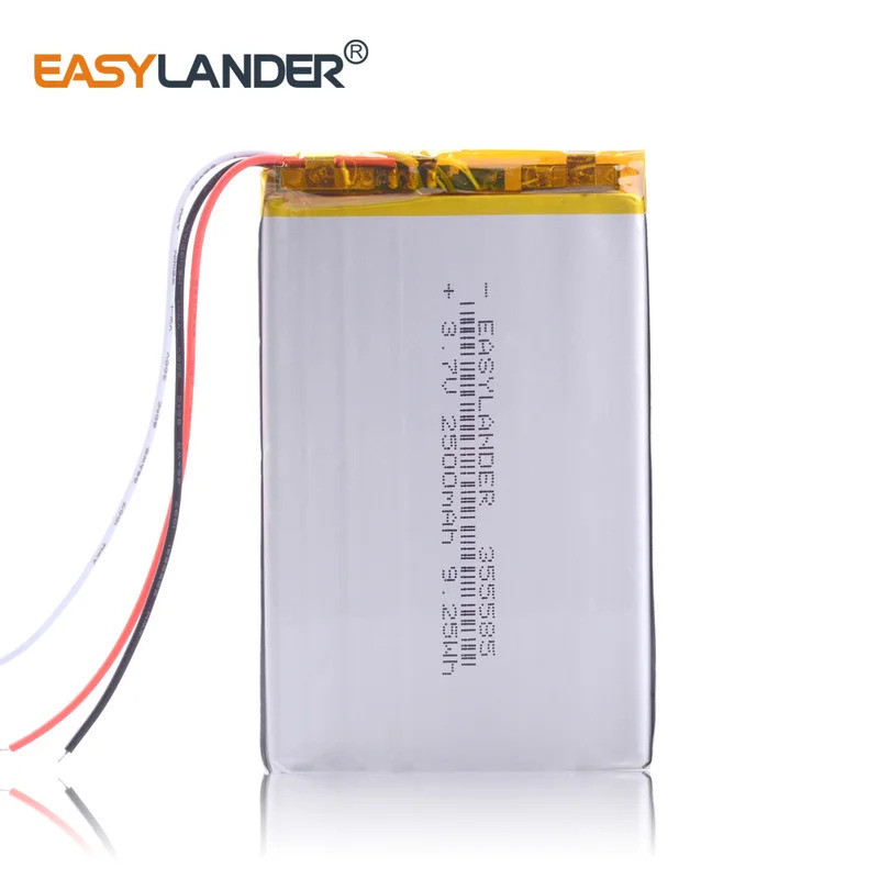 NTC 3 Fios 355585 Bateria Recarregável De Polímero De Íon-Lítio 2500mAh 3.7V Para Telefone E-Book Onyx Boox Poke Pro PAD
