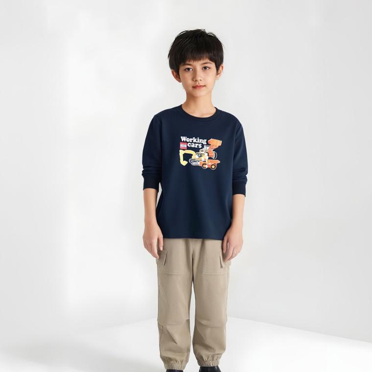 Crianças moletom primavera outono meninos dos desenhos animados puro algodão de manga comprida camiseta crianças em torn