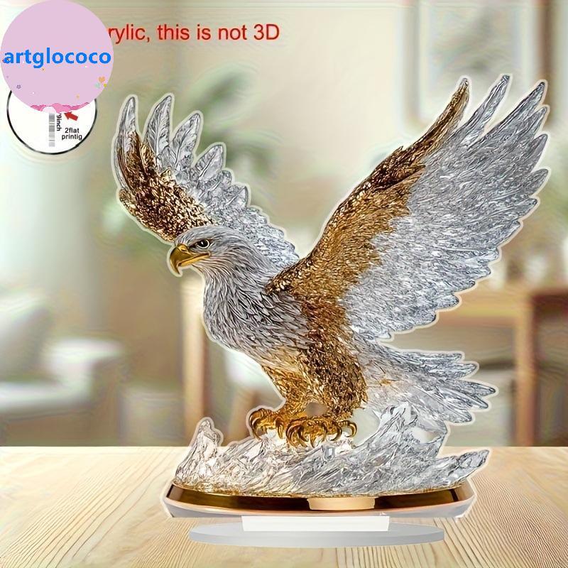 Artglococo 1 Peça Nova Águia Batendo 2D Decoração De Mesa Moderna Estatueta De Vaso De Animal Acrílico Ornamento Plano P
