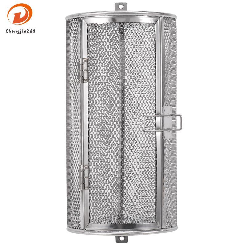 [Novo C] Grelha Rotativa Universal De Aço Inoxidável , Cesta De Rotisserie Para Grãos De Café Churrasqueira Torrador Tam