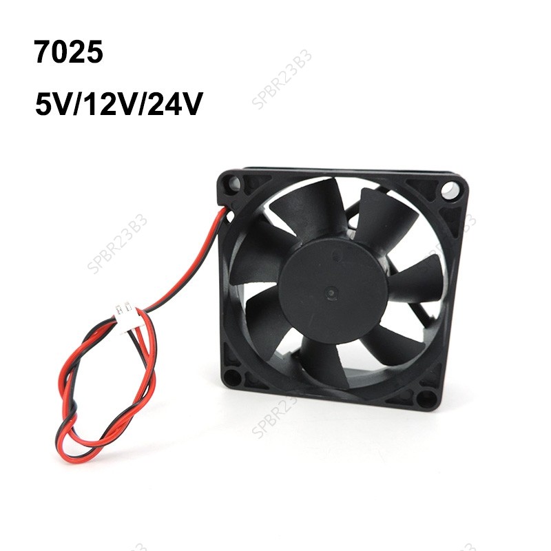 2pin 7025 70MM 70 * 25MM DC 5V 12V 24V Manga Rolamento mini Ventilador De Refrigeração Computador Para CPU Peças Do Port