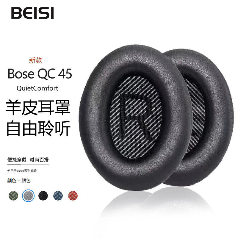 Adequado para Doctor BOSE QC35 QC25 Protetores de orelha de pele de carneiro QC15 AE2 QC2 Capa de fone de ouvido Redução