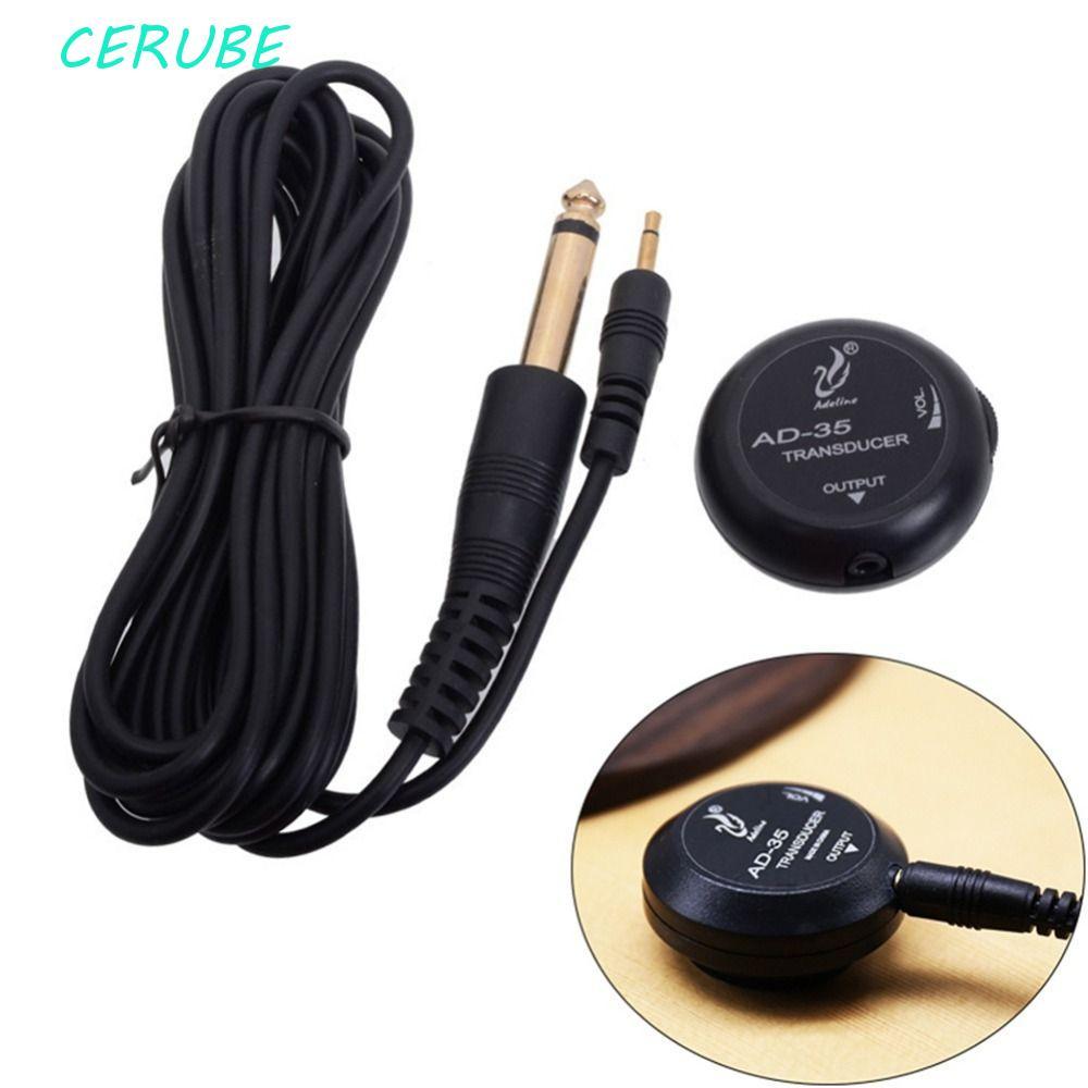 CERUBE Mini Captador De Som , Cabo De 3 Metros Piezo Amplificador Guitarra , Transdutor AD-35 Stick Pickup