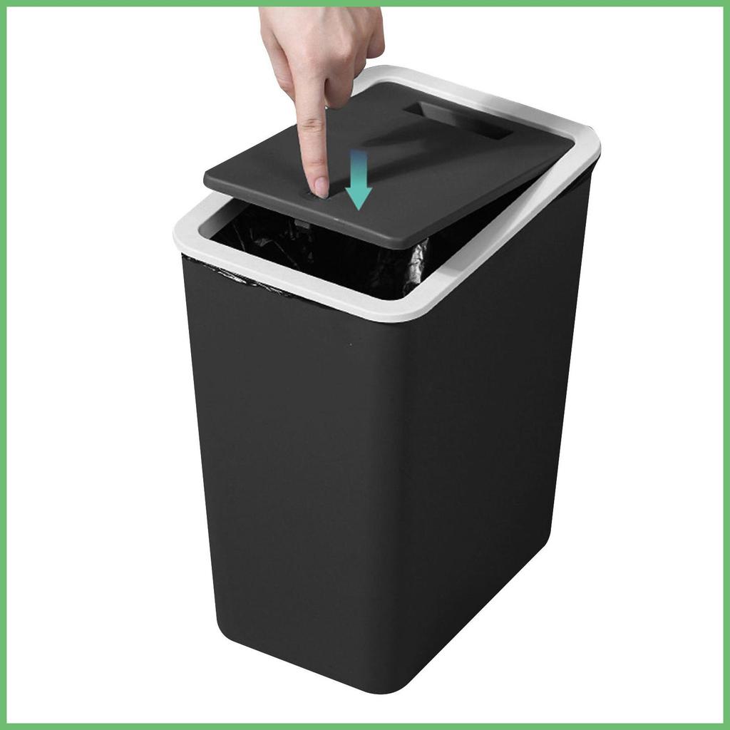 Lixeira De 13 Litros , Recipiente De Reciclagem Com Tampa , Cesta De Lixo Para Casa Interna , Banheiro , Cozinha , Quart