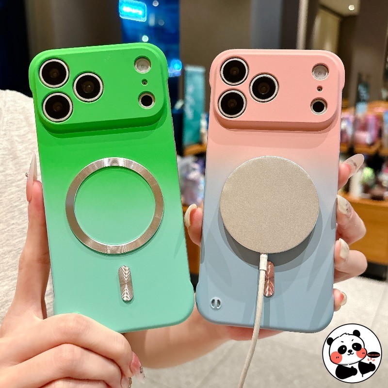 Capa De Telefone Magnética Sem Moldura Para iPhone 12 Pro Max 12ProMax Luxo Bonito Simples Gradiente Negócios Duro Caixa