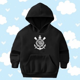 Moletom  Canguru Infantil Casaco Blusa De Frio Canguru Corinthians Paulista Timão 2026 Algodão