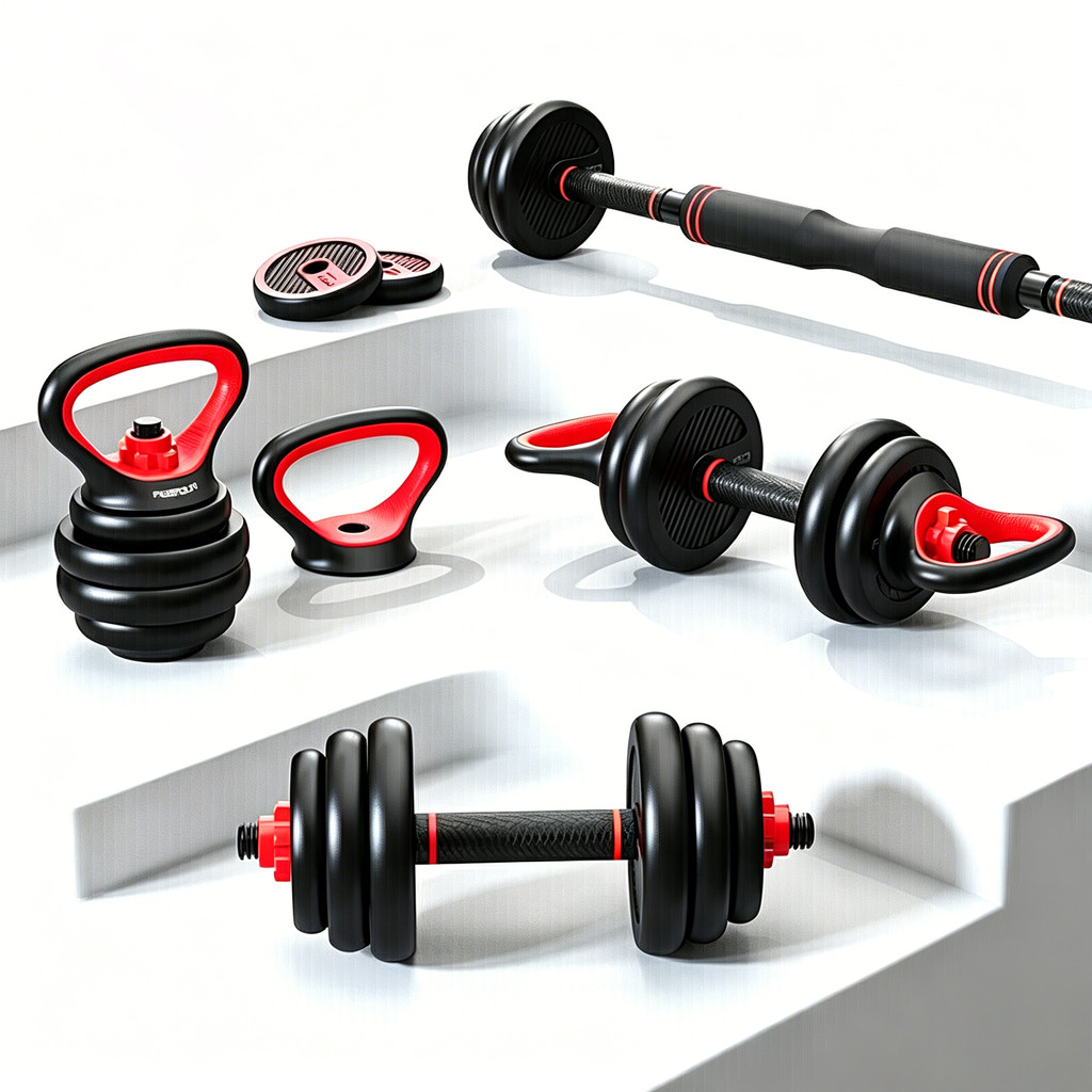 Kit Halteres Barra Kettlebell 6 em 1 Peso Musculação treino em casa