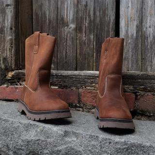 Homens mulheres estilo botas de Cowboy botas altas de couro à prova dwaterproof água botas de ciclismo marrom pret