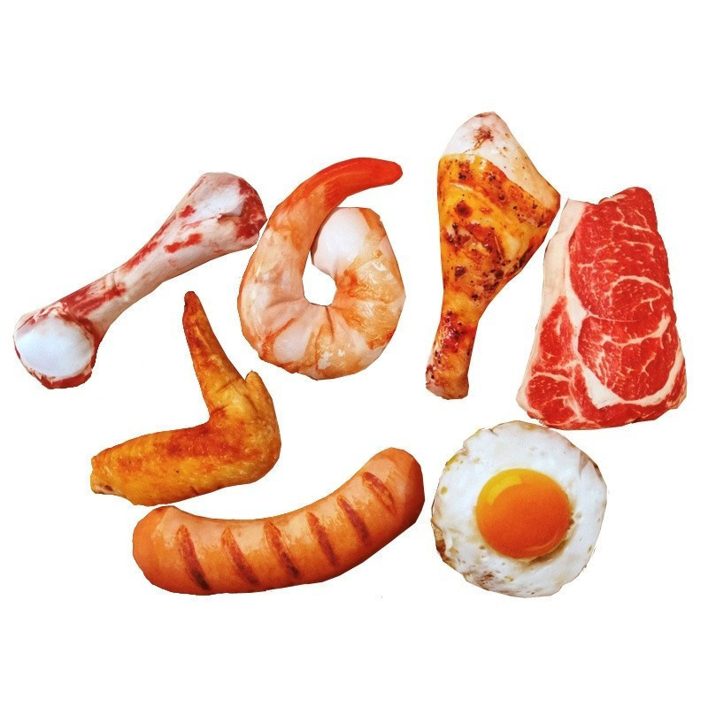 Brinquedos para Animais de Estimação em Forma de Frutas e Vegetais, Brinquedos de Simulação com Som, Resistente a Mordid