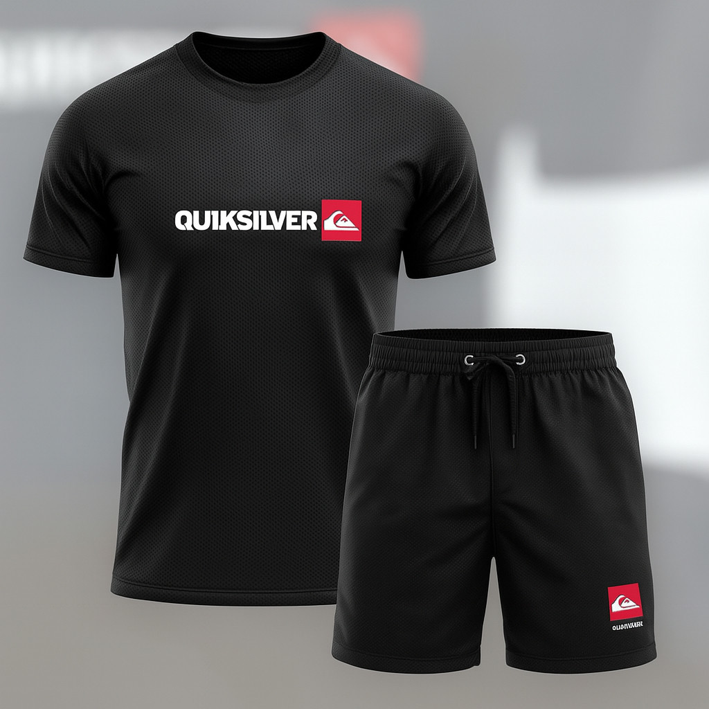 Kit Conjunto 1 Short 1 Camisa Dry fit - Bermuda Tactel Mauricinho Esportivo Academia Secagem Rapida Slim