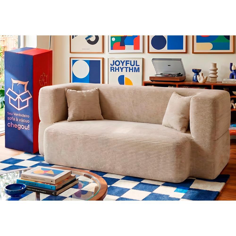 Sofá Cama Nômade. 1,88m Xpand Tech Tecido Velourê Cama inBox