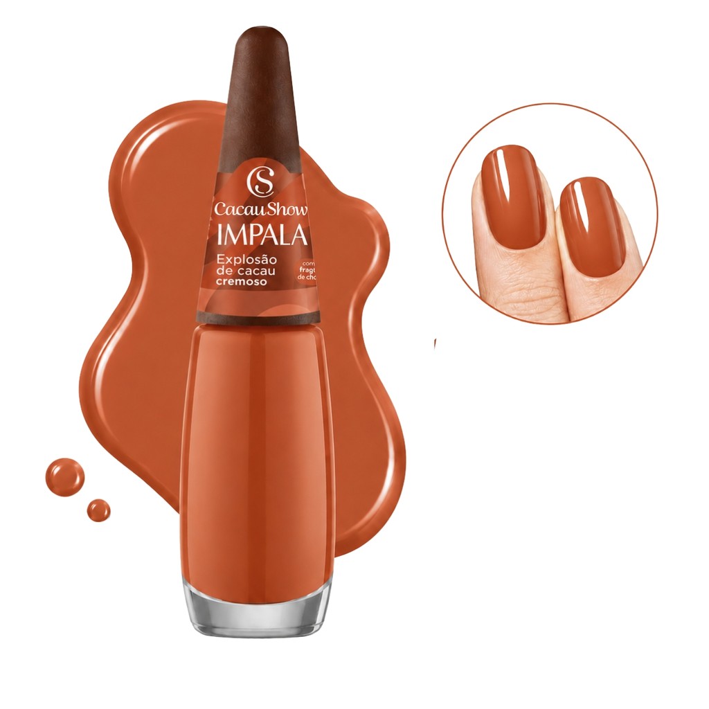 Esmalte Impala Coleção Cacau Show Coral Explosão Cremoso