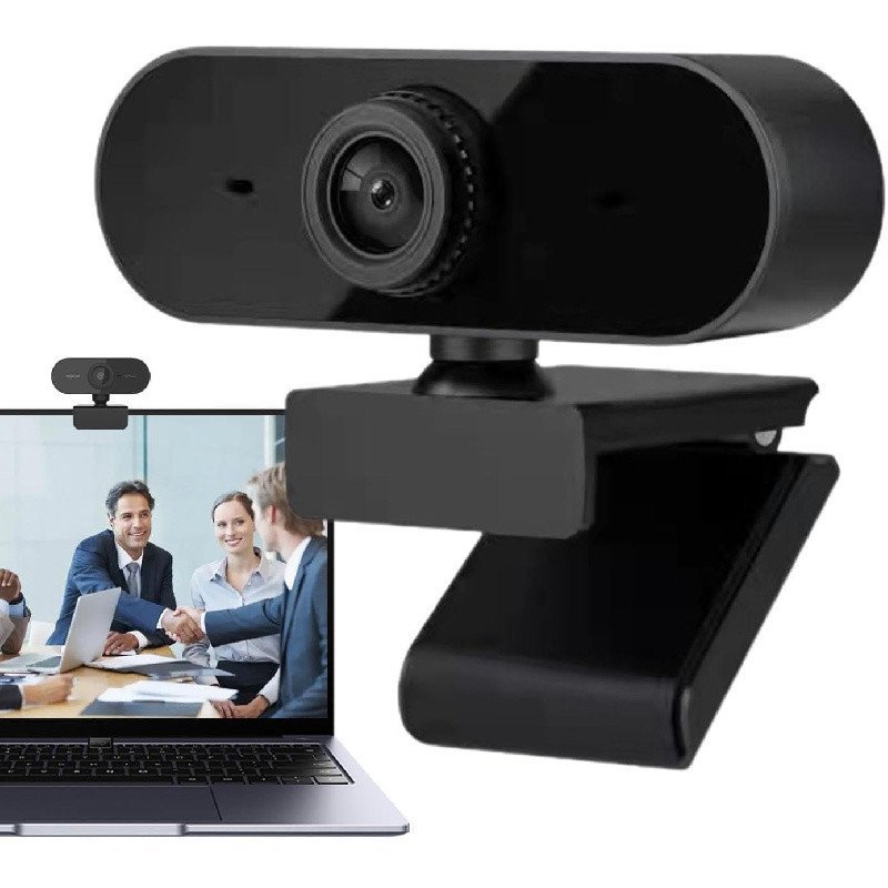 Webcam USB para PC - 360 °   Câmera de Computador Rotativa, Webcam HD 720P com Microfone Integrado, Plug and Play, Sem N