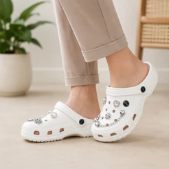 Babuche EVA Feminino Nuvem Plataforma Alta Antiderrapante Confortável Bottons Decorativos