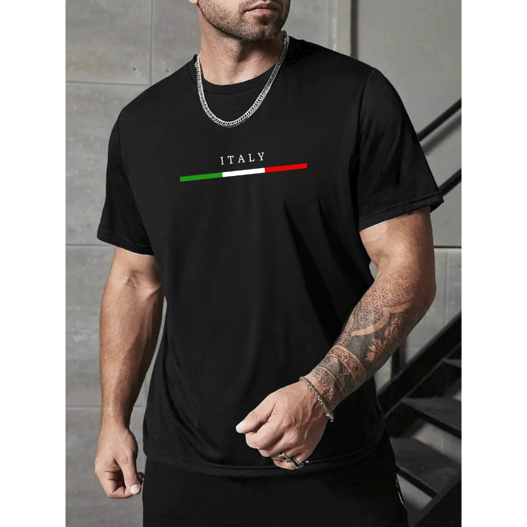 Camiseta Masculina Italia T-shirt 100% Algodão Manfiinity