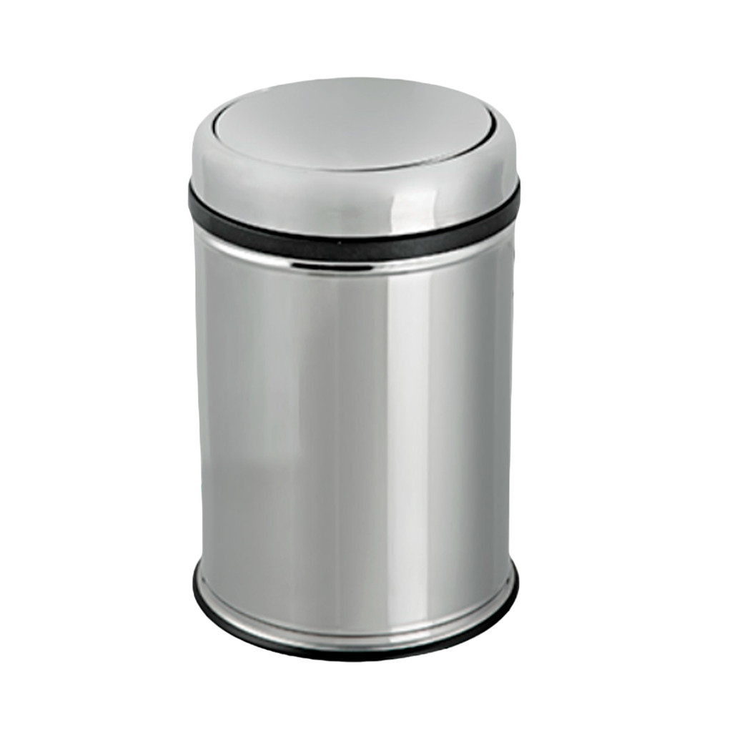 LIXEIRA 32L ACO INOX BRILHANTE TAMPA BASCULANTE INOX