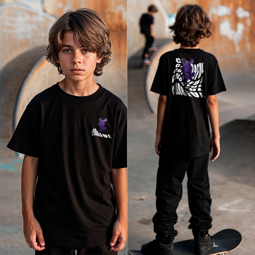 Camiseta Preta Infantil Juvenil Roupa de Estampas Diferentes Frete e Costas ColorFul 100% algodão