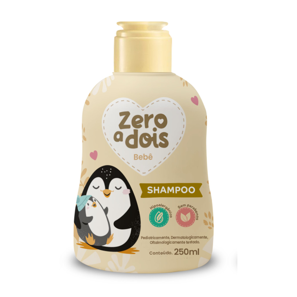 Shampoo para Bebê Zero a Dois 250 ml em Oferta na Shopee