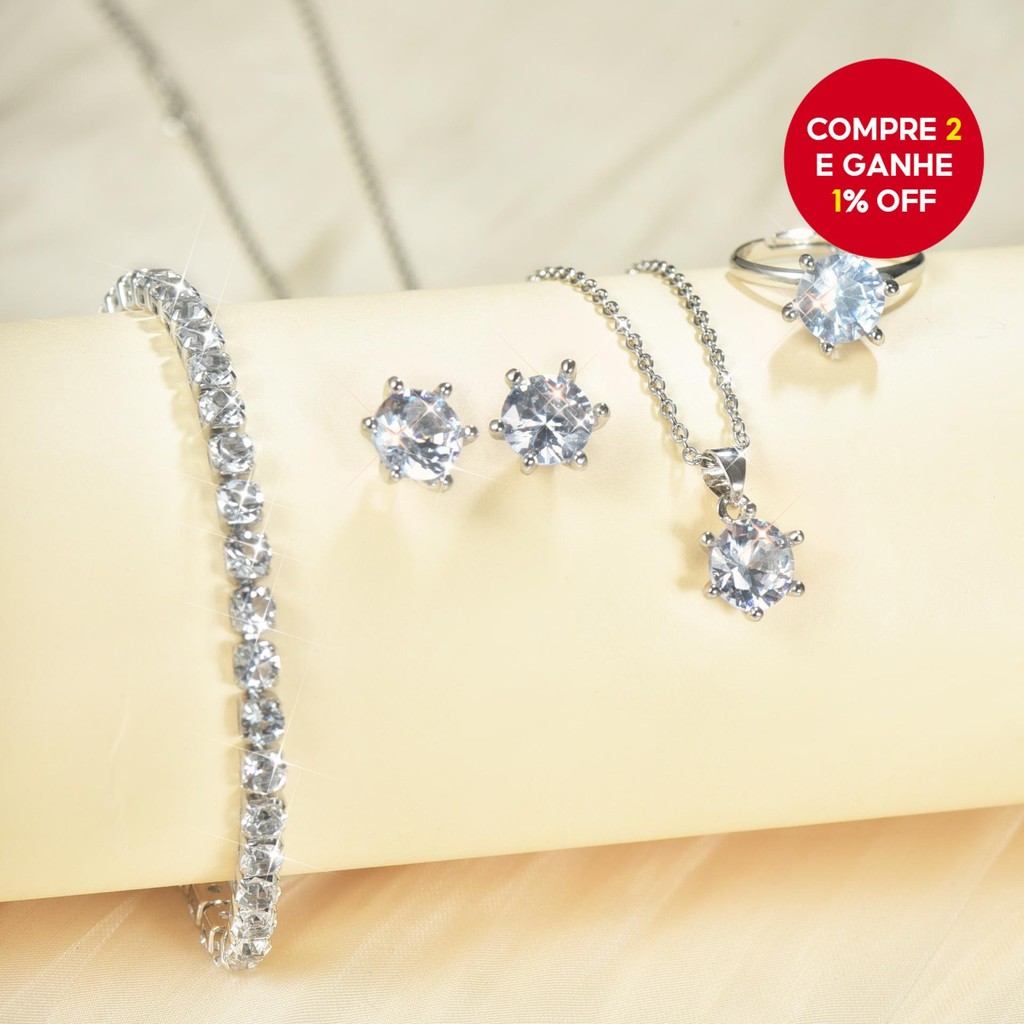 Conjunto De Joias De Pérola Elegante Para Mulheres Colar Brincos Pulseira Anel 4 Peças