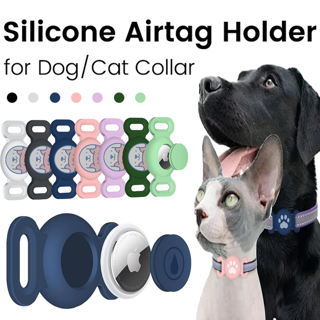 Suporte AirTag para Coleira de Cão, Capa de Silicone para AirTag oleira de Gato e Arnês de Animais de 0,8-1,2 polegadas