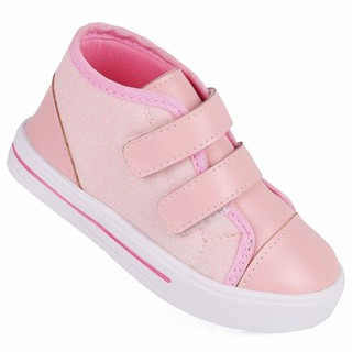 Tênis Infantil Menina Cano Médio Brilho FanClub - Rosa Gliter em Oferta na Shopee