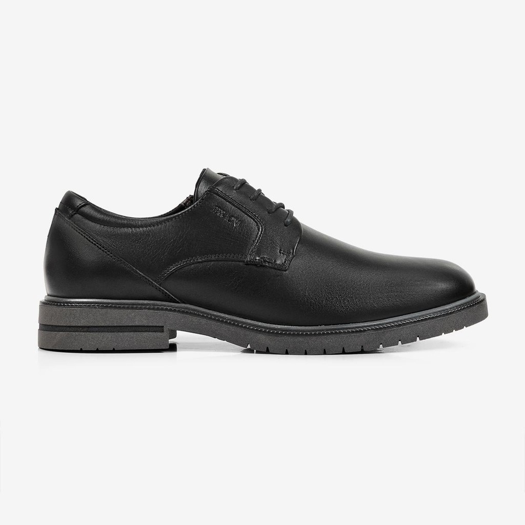 Sapato Casual Masculino Ferracini Social Elegante Sola Tratorada Firenze Preto 5436-704G