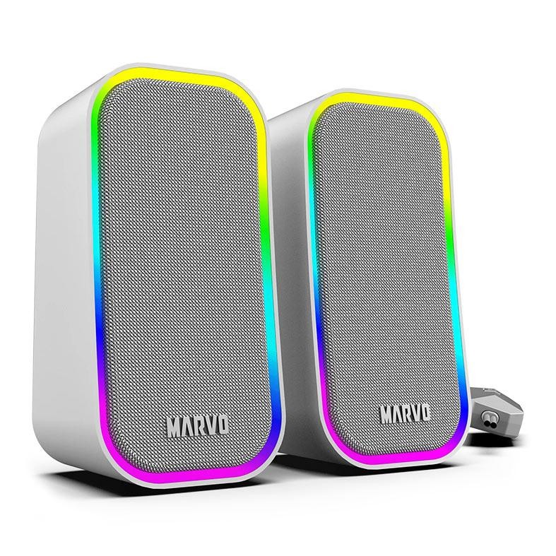 Caixa de Som Marvo SG-285, RGB, 3W RMS, Cinza, SG-285-GY