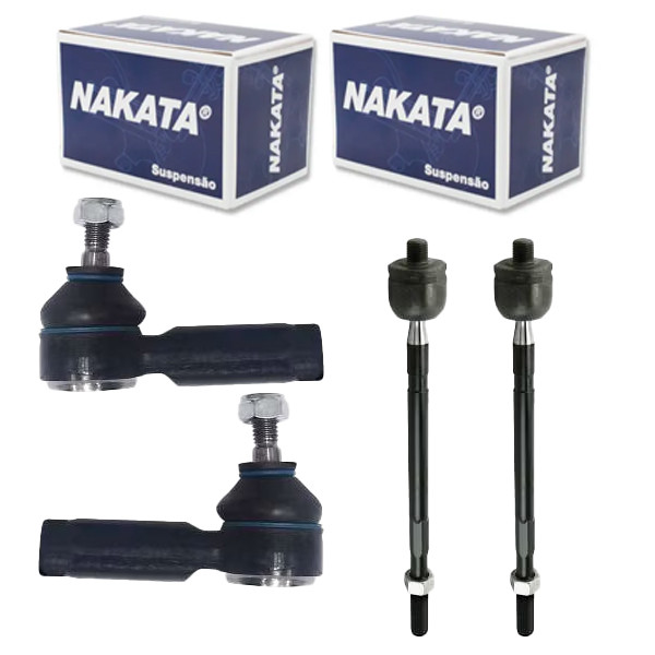 Kit 2 Terminal Direção 2 Barra Axial Classic 1999 ate 2014 Original Nakata