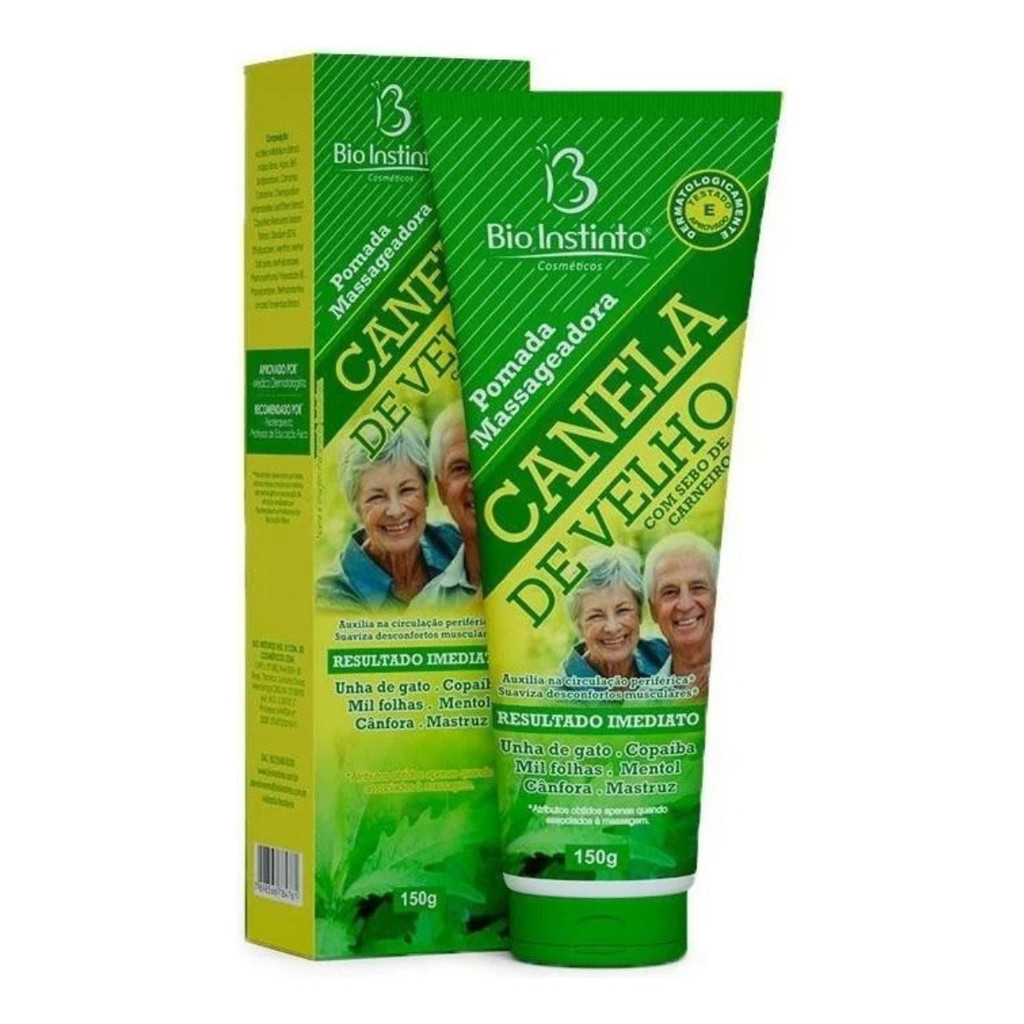 Gel Pomada Massageadora Canela de Velho 150g Dores - Bio Instinto