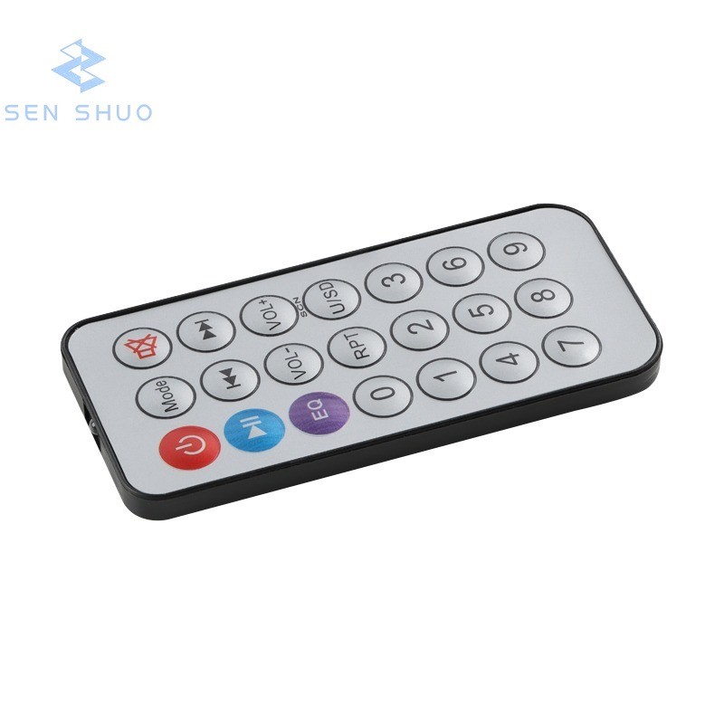 21 botões de controle remoto infravermelho 38KHz sem fio Bluetooth MP3 módulo placa decodificação controle remoto sem ba