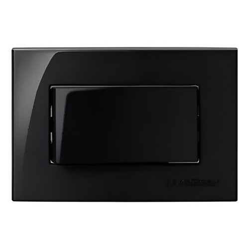 10x Interruptor Simples 10a Embutir Preto+placa Preto