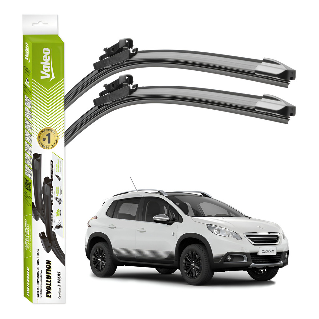 Palhetas Limpador Parabrisa Valeo Peugeot 2008 2014 A 2019 em Oferta na Shopee