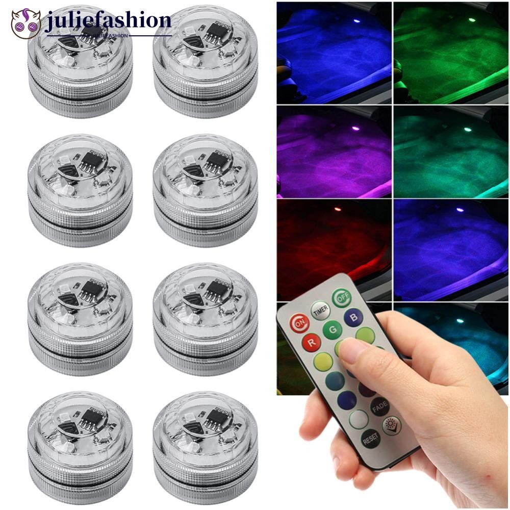 JULIEFASHION LED Controle Remoto Interior Do Carro Atmosfera Backlight Ambiente Humor Pé Luz Lâmpada Decorativa Acessóri em Oferta na Shopee