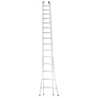 Escada de Alumínio Mor Extensível, 2 x 15 Degraus em Oferta na Shopee