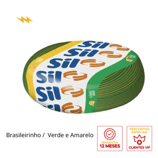 Cabo Flexível 6,00mm² 750V Antichama Brasileirinho SIL 100 Metros Fio Elétrico