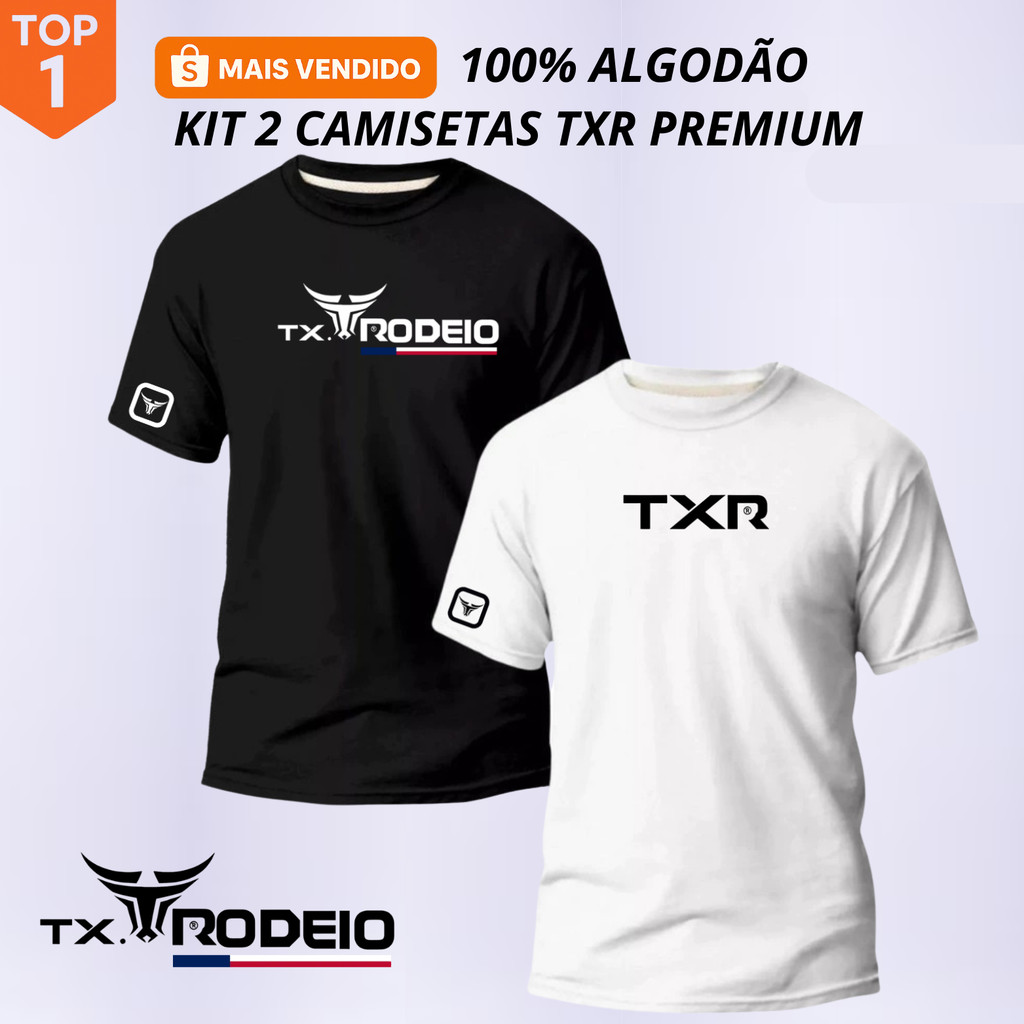 Kit 2 Camisetas Masculina Variáveis Country Rodeio Texas