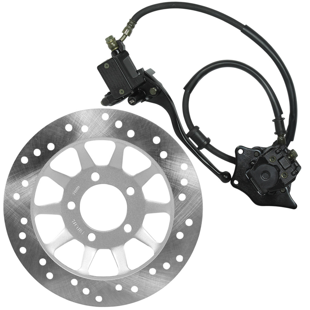 Kit sistema de freio a disco completo CG150 Titan Sport 2004 a 2008 caliper flexivel pinça e pastilha